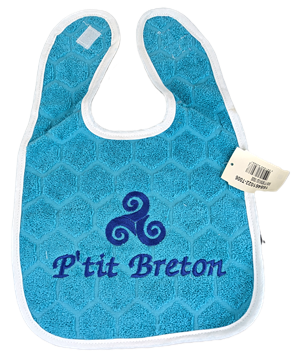 Bavoir bleu P'tit Breton