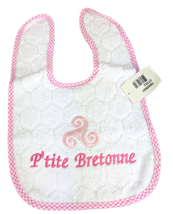 Bavoir blanc P'tite Bretonne