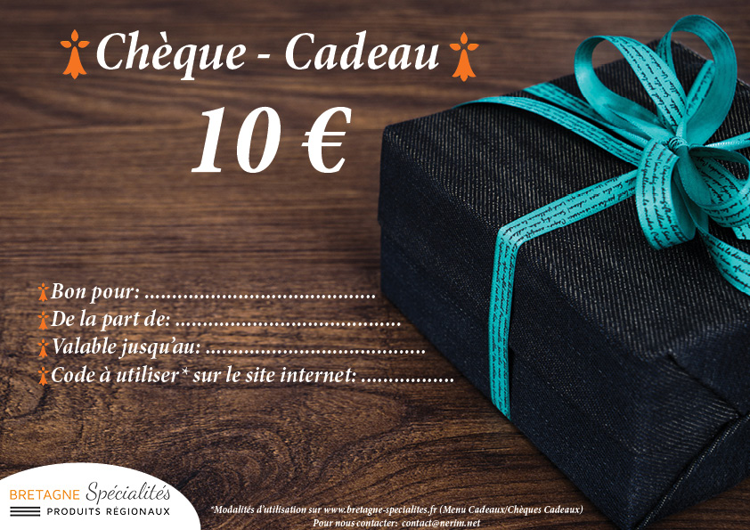 Chèques cadeaux - 10 euros 