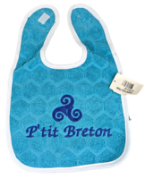 Bavoir bleu P'tit Breton