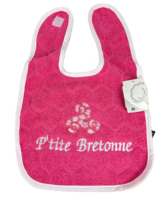 Bavoir rose P'tite Bretonne