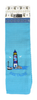 Torchon turquoise phare Breton